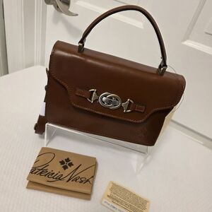 NWT Patricia Nash Porcili Leather Satchel/Crossbody Bag, Retail $199